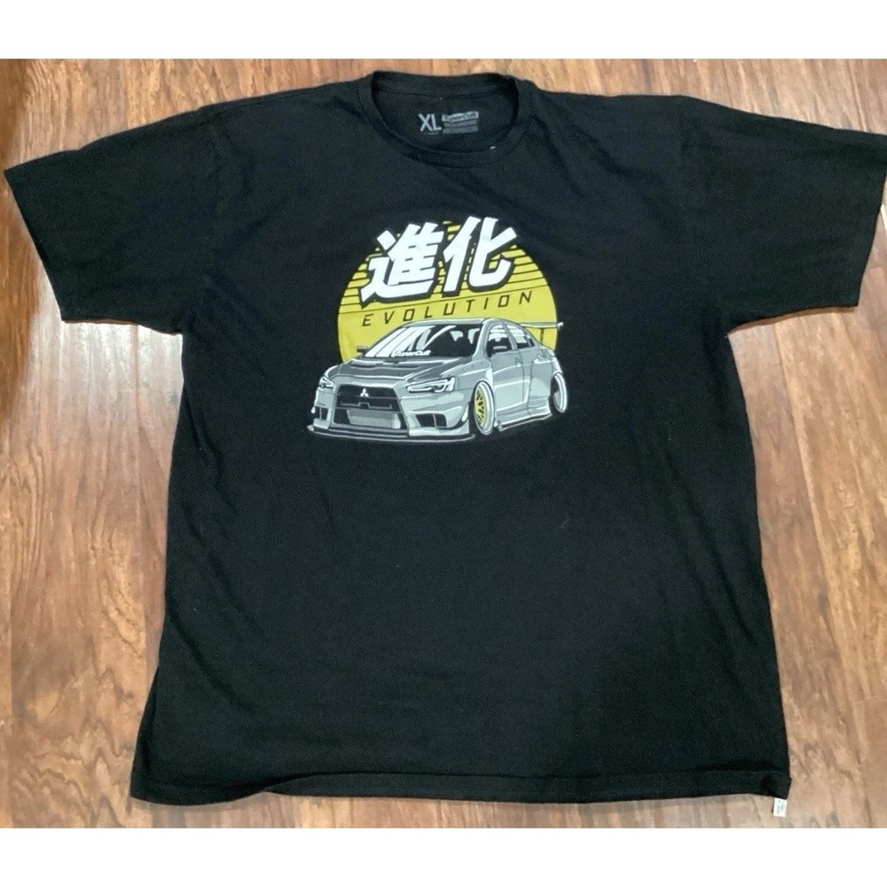 Turner Cult Shirt Adult Extra Large Black Graphic Evolution Mitsubishi